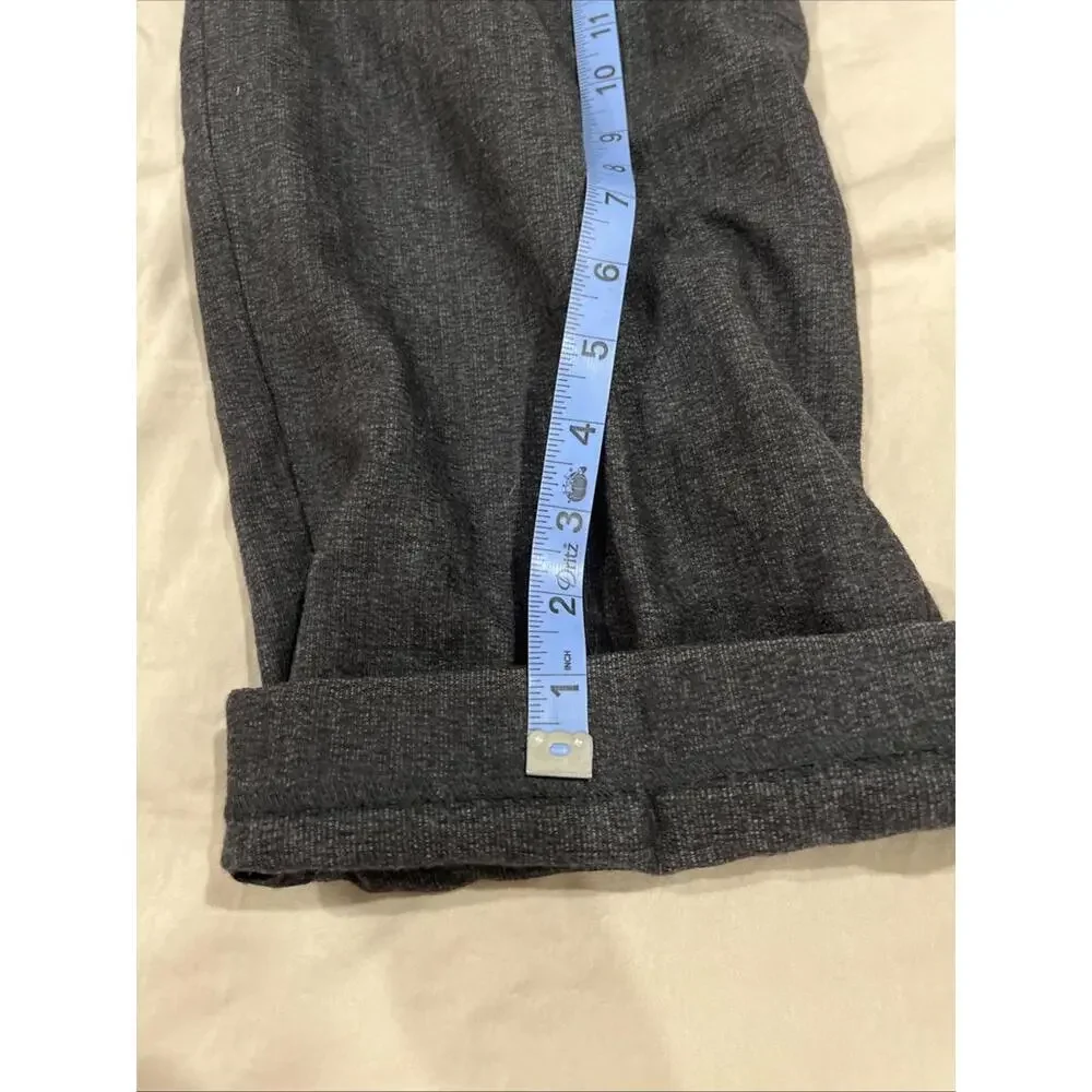 GORGEOUS SAINT CROIX MENS DRESS PANTS 36x27 CHARCOAL 100% WOOL MADE IN ITALY VGC